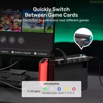 Unitek G1002D 4-Slot Game Card Reader für Nintendo Switch