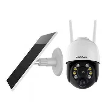 IP-Sicherheitskamera Foscam B4 Dome 4 MP (2560×1440), WLAN 2,4 GHz, IP65, Solar + Batterie 5000 mAh, 355° Schwenken, 90° Neigen