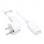 Netzkabel Schutzkontakt-Stecker Typ E+F (CEE 7/7, gewinkelt) an C13 (gerade), weiß, 1,00 mm², 2,5 m, Good Connections® (P0130-W025)