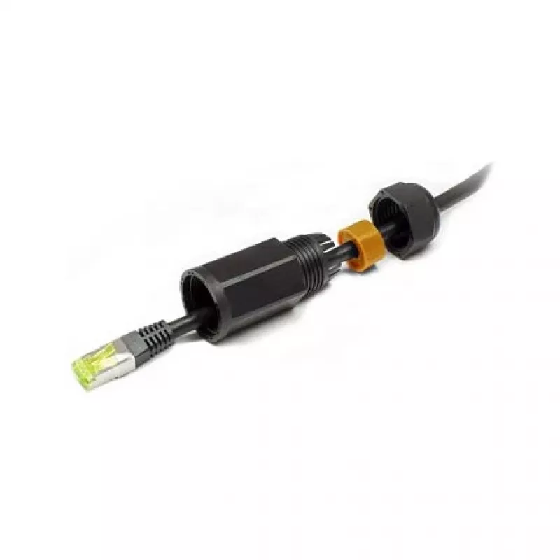 Good Connections ODC-02 Outdoor IP67 Cat.6A RJ45 Patchkabel-Kupplung, Schwarz