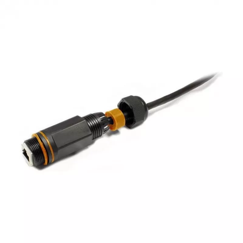 Good Connections ODC-02 Outdoor IP67 Cat.6A RJ45 Patchkabel-Kupplung, Schwarz