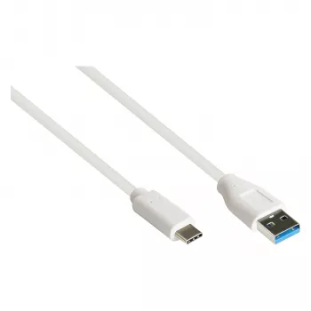 Good Connections 2831-AC005W – 0,5 m – USB A – USB C – USB 3.2 Gen 2 (3.1 Gen 2) – 10000 Mbit/s – Weiß