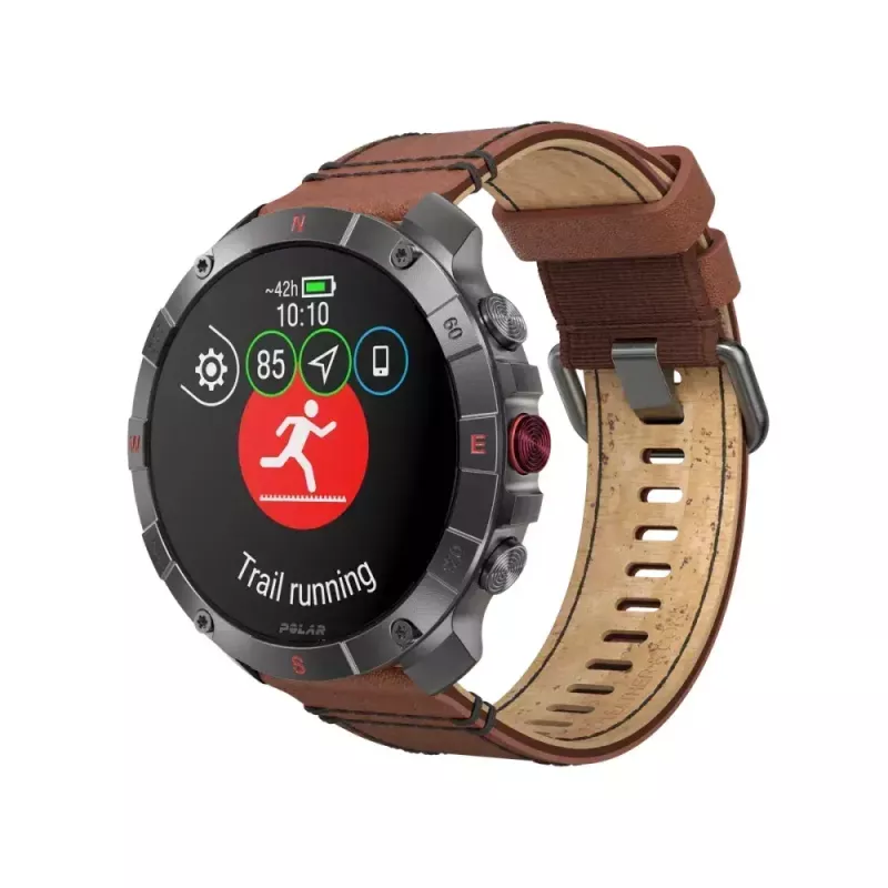 Polar Grit X2 Pro Titan Outdoor-Sportuhr, M/L, Leder Herbstfarben (900110288)