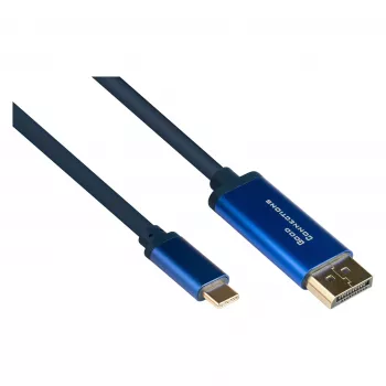 Alcasa 4812-CSF030B 3m Adapterkabel USB-C – 3 m – USB Typ-C – DisplayPort – Stecker – Stecker – gerade (4812-CSF030B)