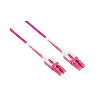 Patchkabel LWL Duplex OM4 (Multimode, 50/125) LC/LC, UNIBOOT, LSZH, umkehrbare Polarität, Entriegelungslasche, 0,5 m, Good Connections® (LW-U8005LC4)