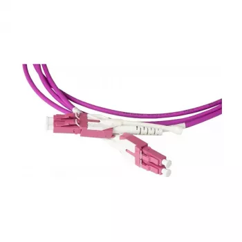Patchkabel LWL Duplex OM4 (Multimode, 50/125) LC/LC, UNIBOOT, LSZH, reversible polarity, Entriegelungslasche, 1m, Good Connections® (LW-U801LC4)