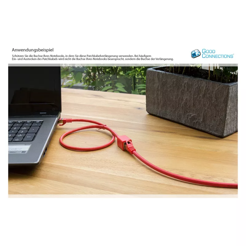 Goodconnections 8063VR-020R Ethernet Patchkabel Rot