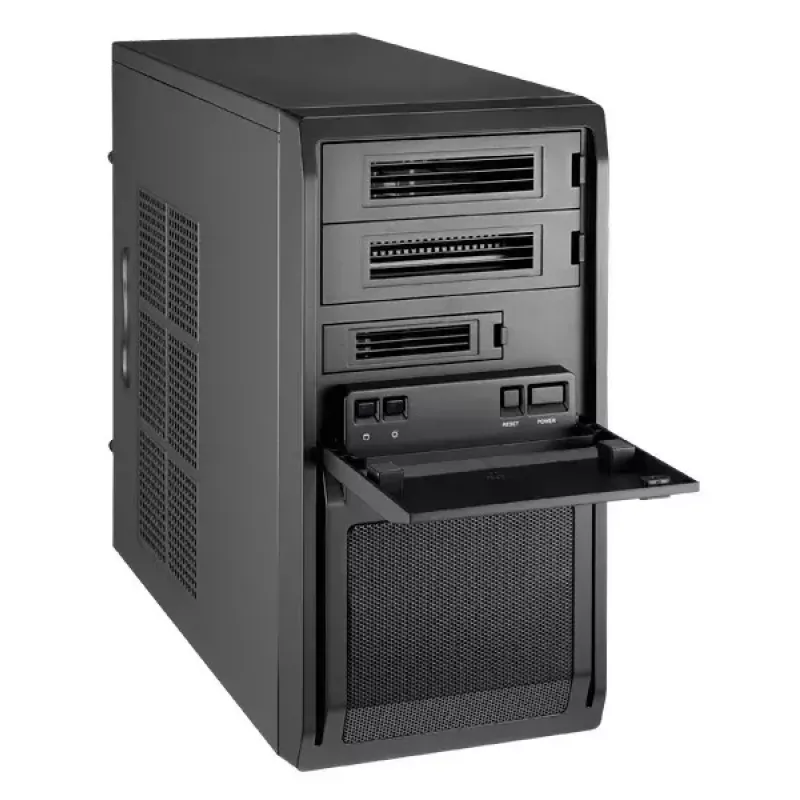 PC-Gehäuse Chieftec Libra LT-01B Mini Tower Schwarz