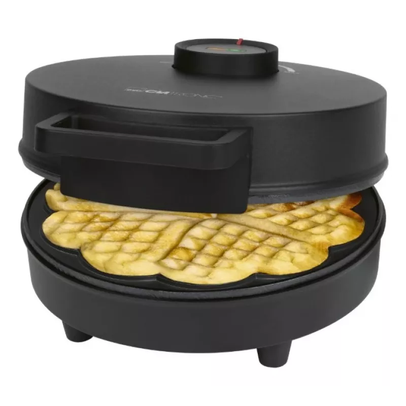 Clatronic WA 3832 Herz-Waffeleisen, Schwarz