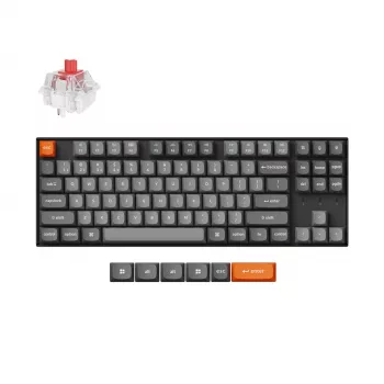Keychron K8 Max Tastatur Universal USB RF Wireless Bluetooth Schwarz 80% Mechanisch