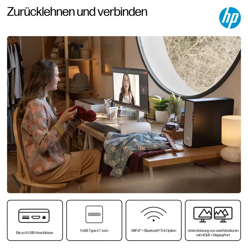 HP OmniDesk S03-0055ng Intel Core i5-14400 Slim Tower Desktop - Komplettsystem - Core i5
