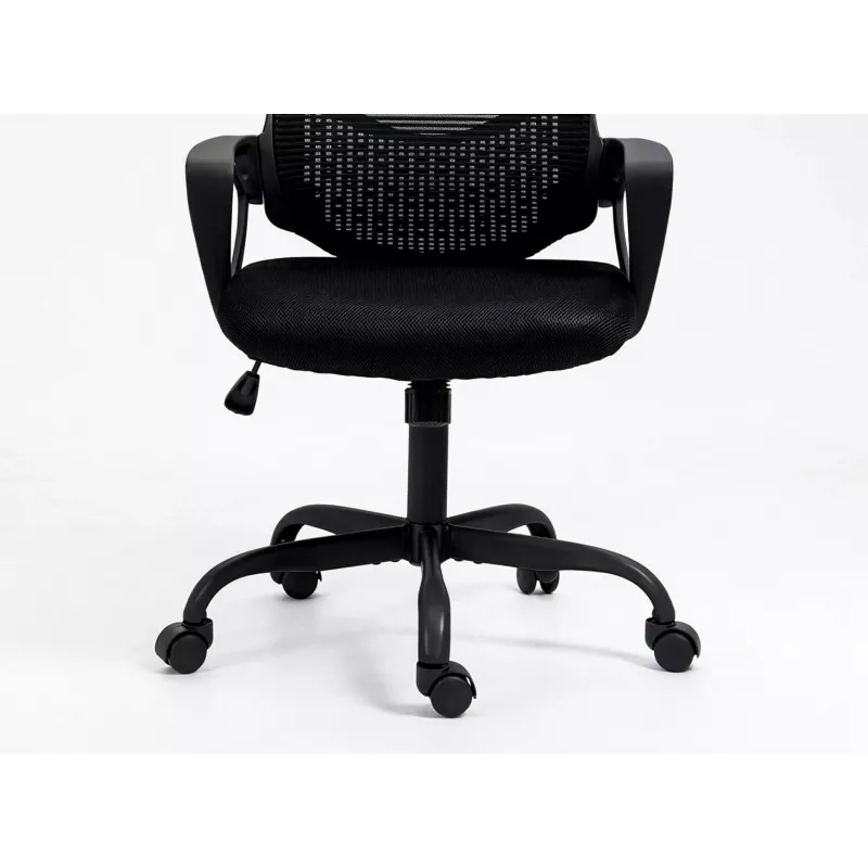 Bürostuhl ActiveJet YK507 schwarz – ergonomischer Drehstuhl, Stoff/PU, höhenverstellbar