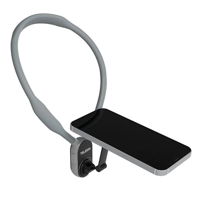 Telesin Magnetischer Nackenhalter MNM-002 für iPhone (12–16) – Verstellbarer Winkel, Leichtgewicht