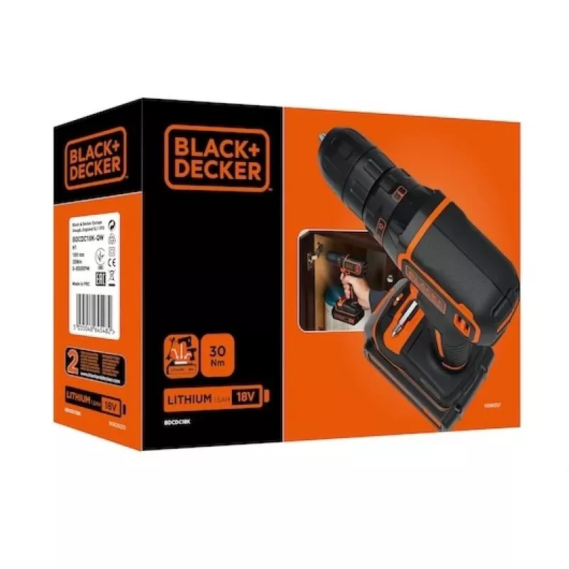 Black & Decker BDCDC18-QW Bohrmaschine 650 U/min Schwarz, Orange
