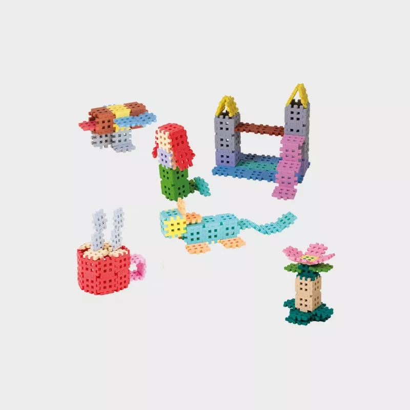 Bausteine Marioinex Mini Waffle 400 Stück pastell – Bauset für Kinder