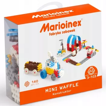 Klemmbausteine Marioinex Mini Waffle Set 3 — 140 Teile, kleine ineinandergreifende Bausteine