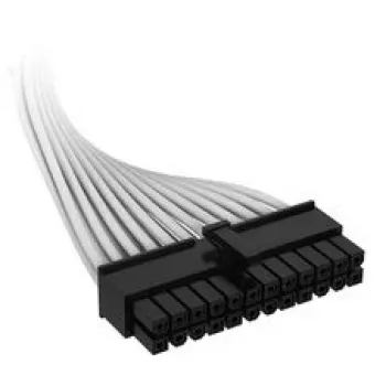 Corsair Premium-Sleeved 24-Pin-ATX-Kabel, Gen 5, für Typ-5-Netzteil – Weiß