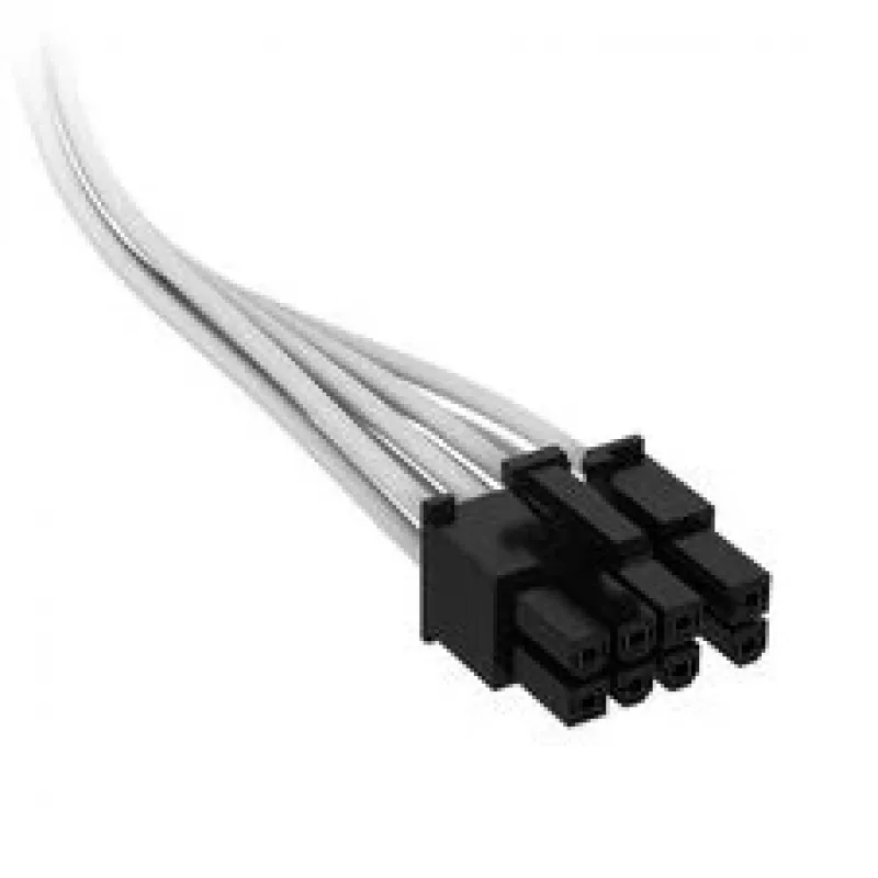 Corsair Premium-Sleeved 6+2-Pin-PCIe-Kabel, für Typ-5-Netzteil – Weiß