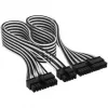 Corsair Kabelset, Typ 4, DC Kabel Pro Kit, einzeln gesleevt – Schwarz / Weiß