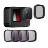 Telesin Kamera-Filterset ND8 ND16 ND32 CPL – 4-teiliges schwarzes Kit