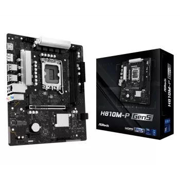 ASRock H810M-P Gen5 Mainboard, LGA 1851, Micro-ATX, DDR5