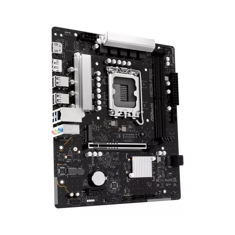 ASRock H810M-P Gen5 Mainboard, LGA 1851, Micro-ATX, DDR5