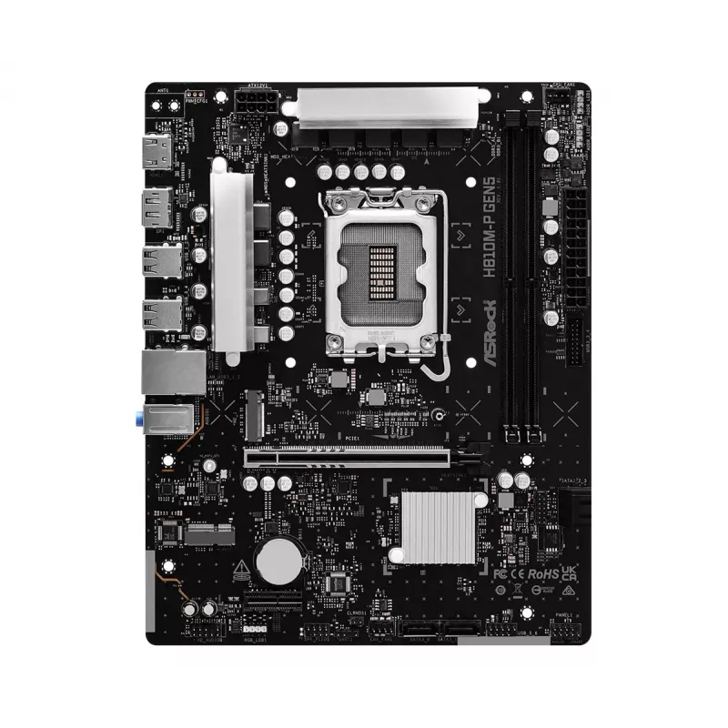 ASRock H810M-P Gen5 Mainboard, LGA 1851, Micro-ATX, DDR5