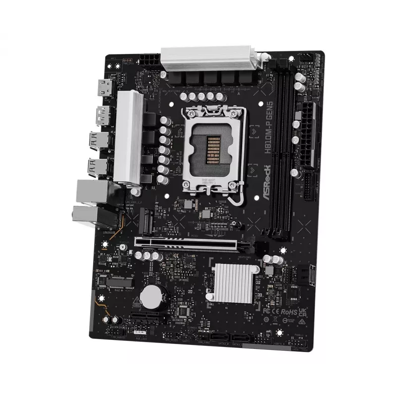 ASRock H810M-P Gen5 Mainboard, LGA 1851, Micro-ATX, DDR5