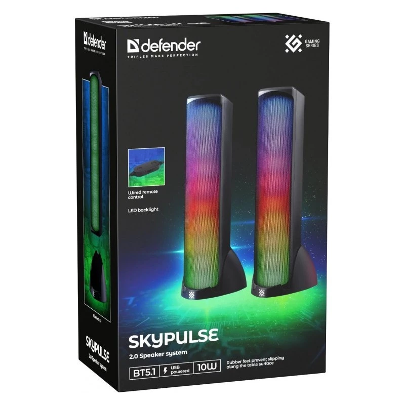 Defender Skypulse 2.0 PC-Lautsprecher, 60 W, Bluetooth, RGB