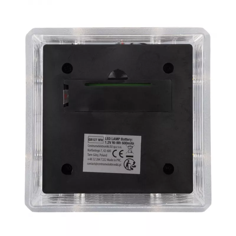 Solar-LED-Pfostenleuchte GreenBlue GB128 WW, 3200K Neutralweiß, Hüllen-Baldachin, 100x100mm, Schwarz