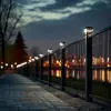 Solar-LED-Pfostenleuchte GreenBlue GB128 WW, 3200K Neutralweiß, Hüllen-Baldachin, 100x100mm, Schwarz