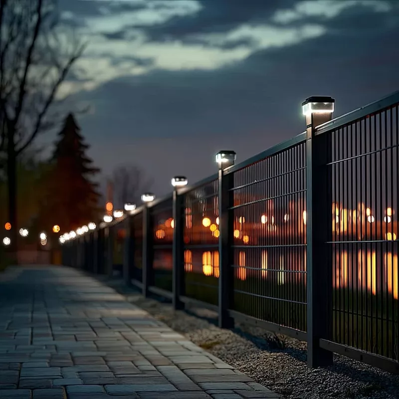 Solar-LED-Pfostenleuchte GreenBlue GB128 WW, 3200K Neutralweiß, Hüllen-Baldachin, 100x100mm, Schwarz