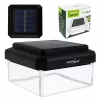 Solar-LED-Pfostenleuchte GreenBlue GB128 WW, 3200K Neutralweiß, Hüllen-Baldachin, 100x100mm, Schwarz
