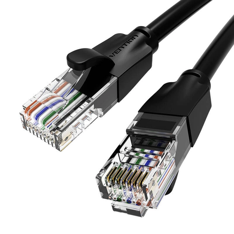 Netzwerkkabel UTP CAT6 Vention IBEBG RJ45 Ethernet 1000Mbps 1,5m Schwarz