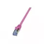 LogiLink PrimeLine - Patchkabel - RJ-45 (M) auf RJ-45 (M) - 1 m - SFTP, PiMF - CAT 6a - halogenfrei - pink