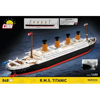 Bausatz Cobi R.M.S. Titanic Modellbausatz, 848 Teile, sammelbares Schiffsmodell