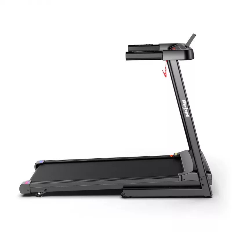 Faltbares elektrisches Laufband Rebel RBA-1018 – kompaktes Heimlaufband, 12 km/h, 15 Programme, max. Benutzergewicht 120 kg, LCD-Anzeige