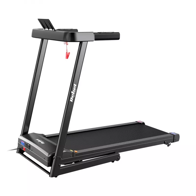 Faltbares elektrisches Laufband Rebel RBA-1018 – kompaktes Heimlaufband, 12 km/h, 15 Programme, max. Benutzergewicht 120 kg, LCD-Anzeige