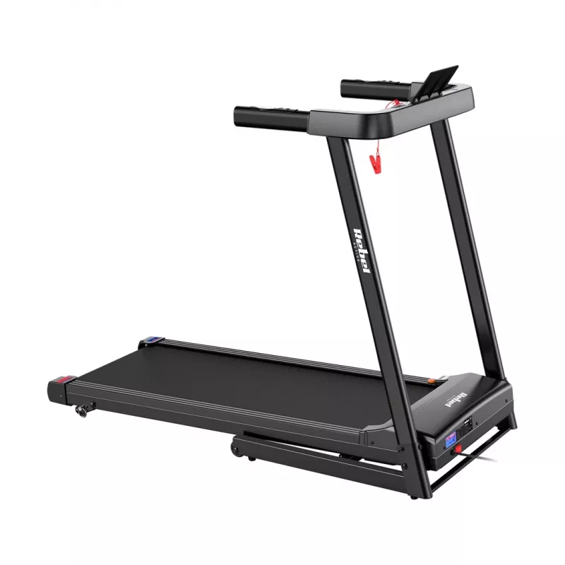 Faltbares elektrisches Laufband Rebel RBA-1018 – kompaktes Heimlaufband, 12 km/h, 15 Programme, max. Benutzergewicht 120 kg, LCD-Anzeige