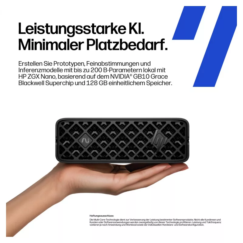 HP ZGX NANO G1n AI Mini GB10 mit Nvidia Blackwell, 128 GB RAM, 2 TB SSD, DGX WLAN