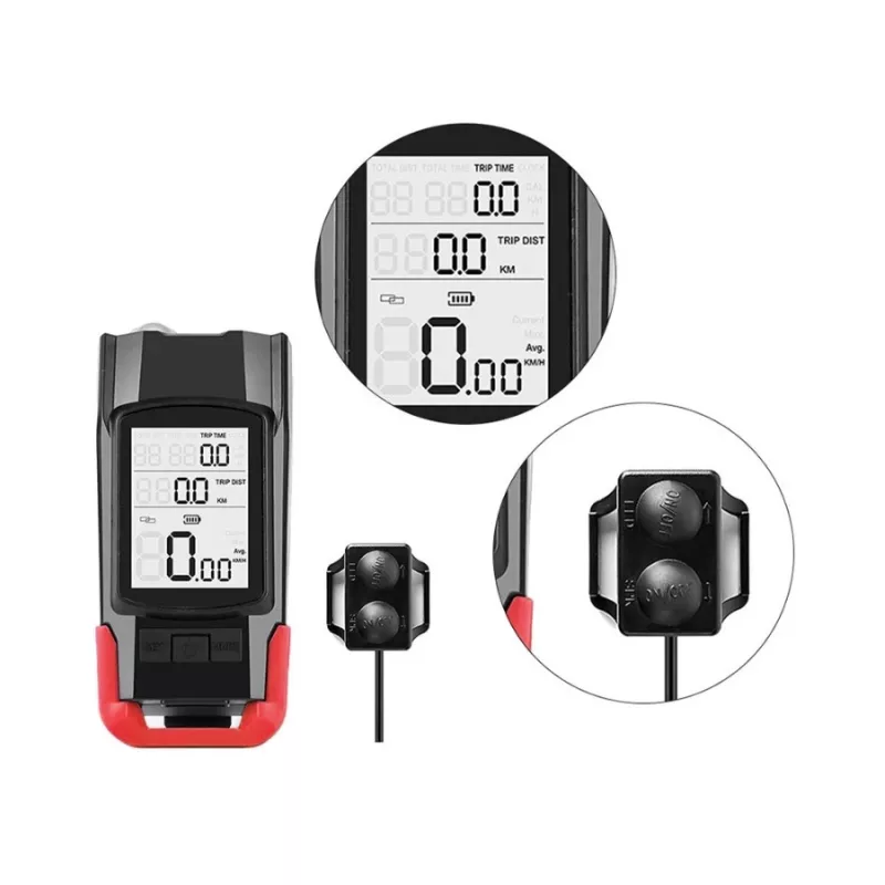 Extralink Fahrradlicht-Set mit Tacho + Rücklicht