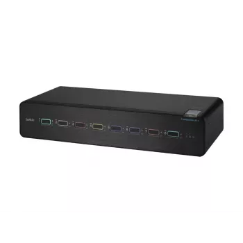 KVM-Switch Belkin F1DN208KVM-UN-4 – 8-Port Dual-Head HDMI/DisplayPort, USB-Tastatur & -Maus, 4K@60Hz, Rack-Montage, schwarz