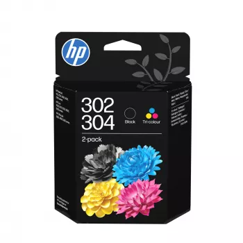 HP 302/304 Tri-Color/Schwarz Tintenpatronen-Kombipack 2 Stück