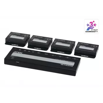 ATEN VS1824KIT 4-Port 4K HDMI Cat 6 Splitter-Kit mit 4 Empfängern