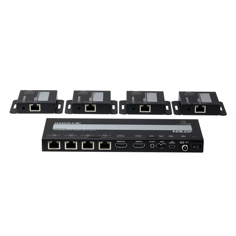 ATEN VS1824KIT 4-Port 4K HDMI Cat 6 Splitter-Kit mit 4 Empfängern