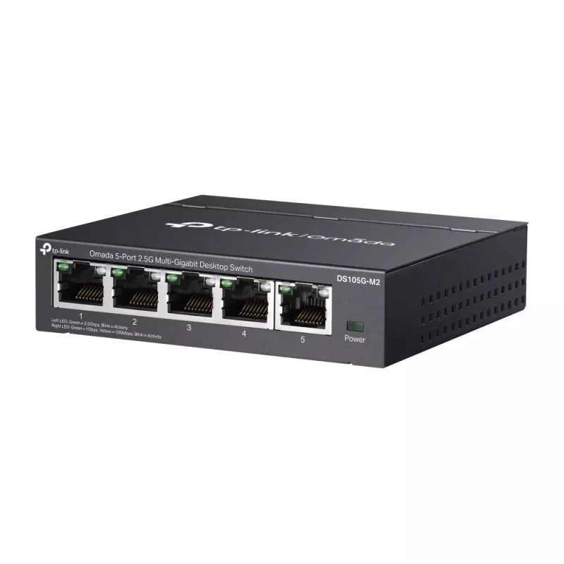 TP-Link Omada DS105G-M2 Netzwerk-Switch Unmanaged 2.5G Ethernet (100/1000/2500) Schwarz