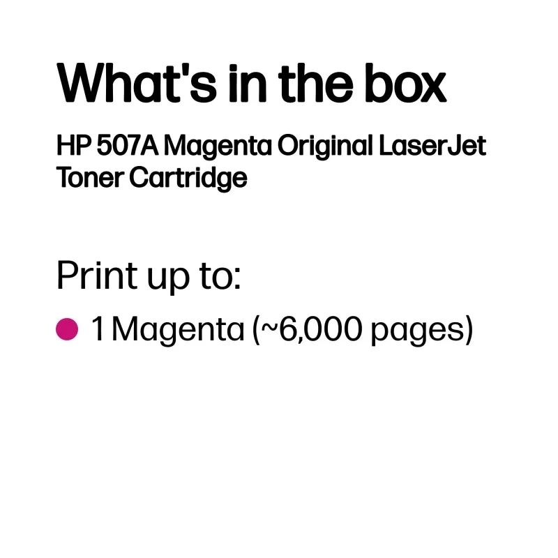 HP 507A Magenta Original LaserJet Toner-Kartusche