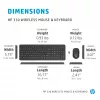Kabelloses Tastatur- und Maus-Set HP 330 — Full-Size-Tastatur, RF Wireless, schwarz, Maus enthalten