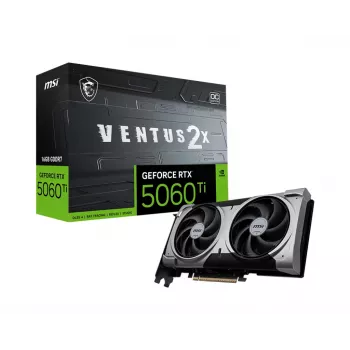 Grafikkarte MSI GeForce RTX 5060 Ti 16 GB GDDR7, PCIe 5.0, 128-Bit, 2602 MHz Boost, 180 W, 2x Lüfter