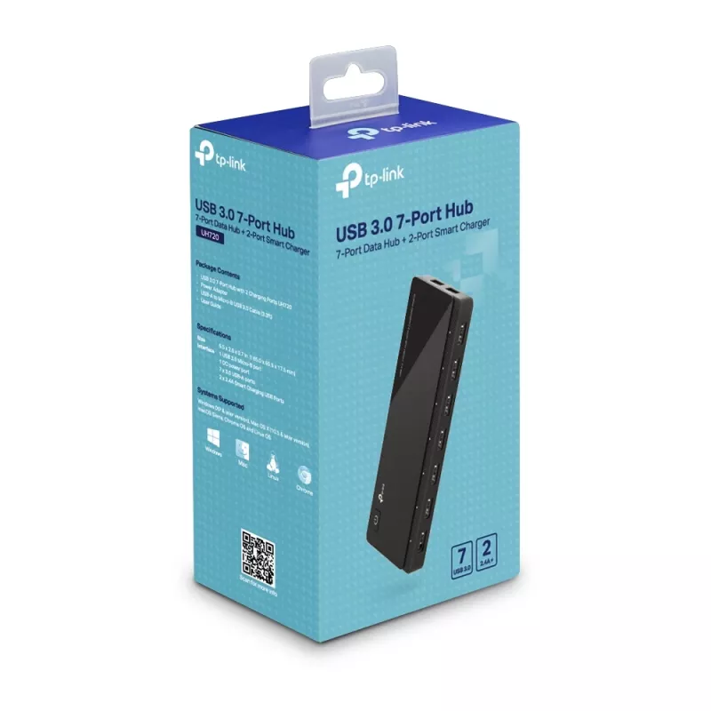 TP-Link UH720 USB 3.2 Gen 1 (3.1 Gen 1) Micro-B 5000 Mbit/s Schwarz
